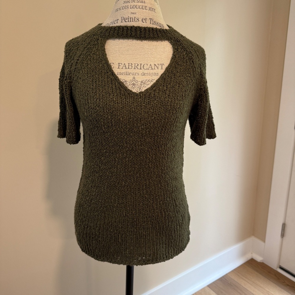 Kersh Women's Geen Short Sleeve Sweater Size‎ L